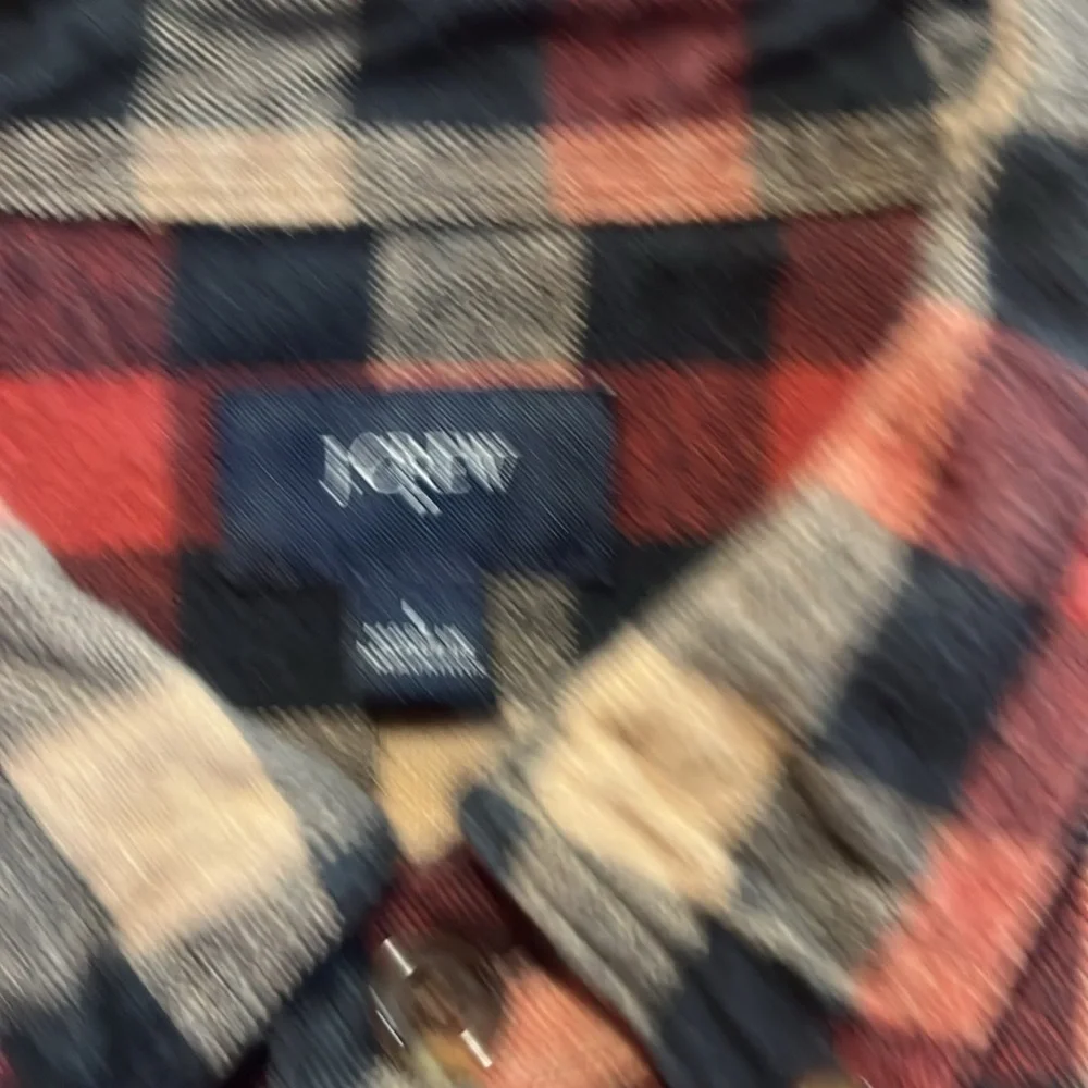 J.Crew men’s plaid button down shirt with elbow patches size large.
